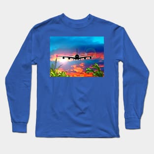 Airplane Landing Long Sleeve T-Shirt